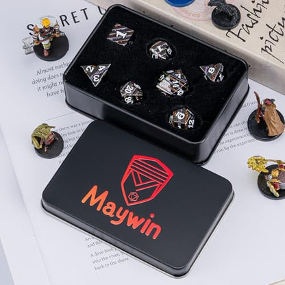 Inlay Metal Dice Set 7pcs
