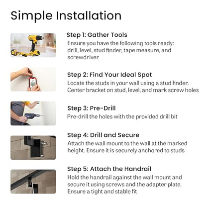 Modern Aluminum Handrail Complete DIY Kit