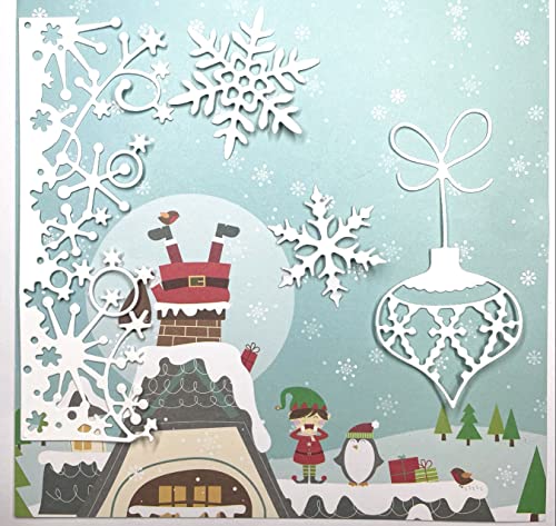 Ammsochy Metal Cutting Dies DIY Merry Christams Embossing Stencil Template Scrapbooking Card Making Mold Photo Album Arts Crafts Tools
