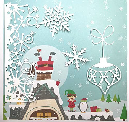Ammsochy Metal Cutting Dies DIY Merry Christams Embossing Stencil Template Scrapbooking Card Making Mold Photo Album Arts Crafts Tools