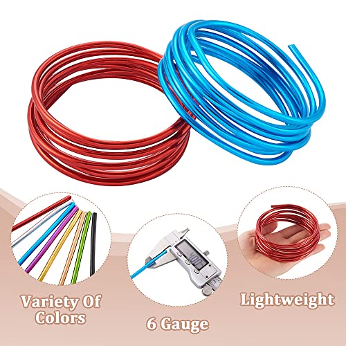 52 Feet 6 Gauge Aluminum Wire 8 Colors Bendable Metal Sculpting Wire for Jewelry Craft