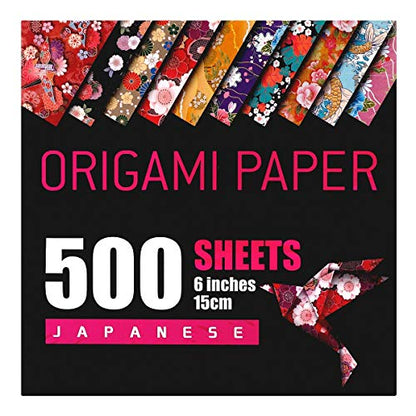 Japanese Washi Origami Paper 500 Sheets (500 Count)