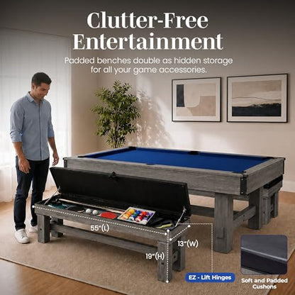 Logan 7 Ft Pool Table Combo