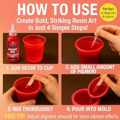 Red Epoxy Resin Pigment Paste 6.7oz
