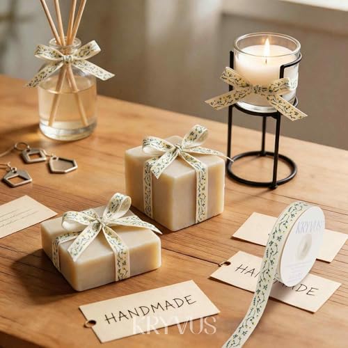 Light Yellow Flower Cotton Ribbon 5 (36 Foot)