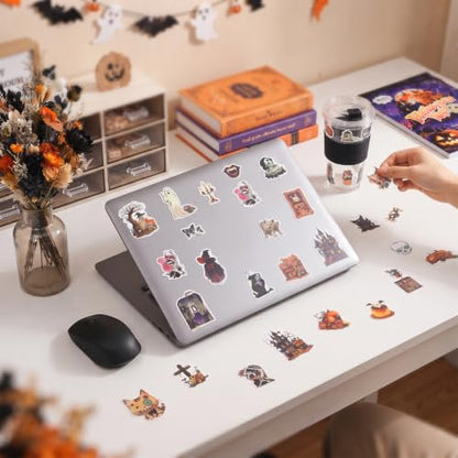 400+ Pcs Vintage Gothic Halloween Sticker Book