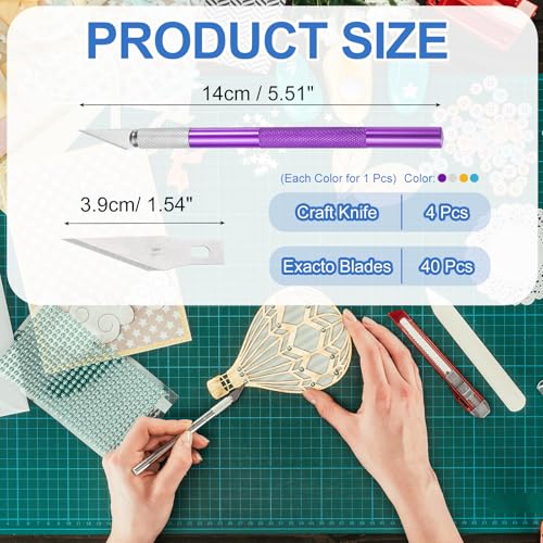 4 Pcs Exacto Knife (44 Count)