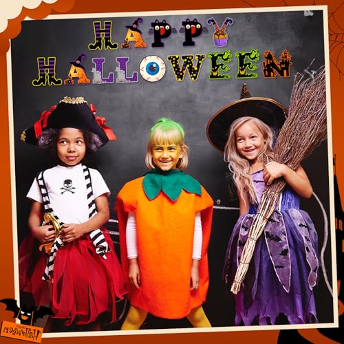 176 Pcs Halloween Bulletin Board Decorations Letters Numbers