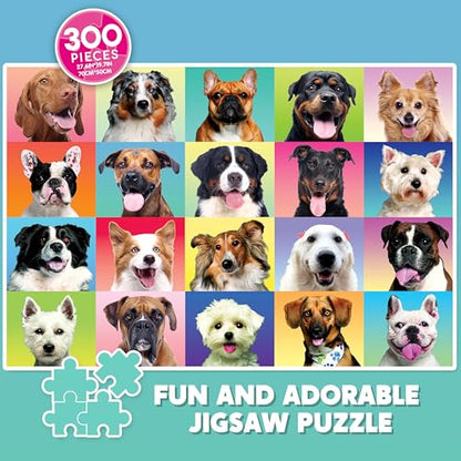 300 pcs Multicolor Dog Puzzles (300 Count)