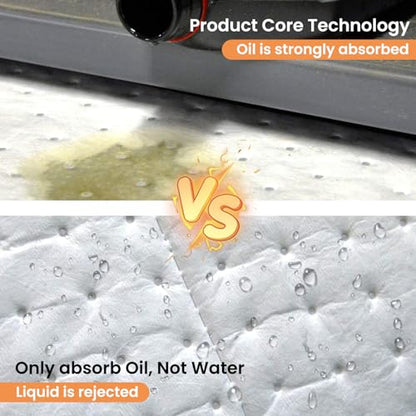 Oil Only Absorbent Pads 17.5" x 13.5" Heavyweight Oil Absorbing Mats
