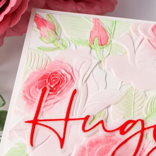 3D Plastic Embossing Folders Rose for DIY Scrapbooking Photo Album Card Paper Craft Decoration for Card Making