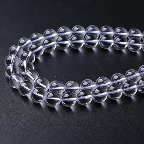 AAAAA Natural Clear White Crystal Quartz Beads Round Loose Spacer Beads for Jewelry Making DIY Bracelets Crystal Energy Healing Power Stone 32pcs 12mm 15 Inch (16 Count)