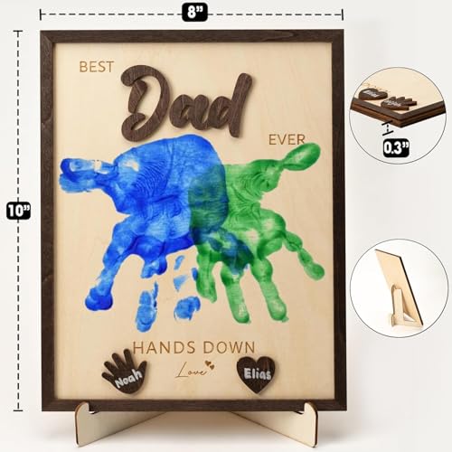 Wooden Handprint Keepsake Plaque for Families