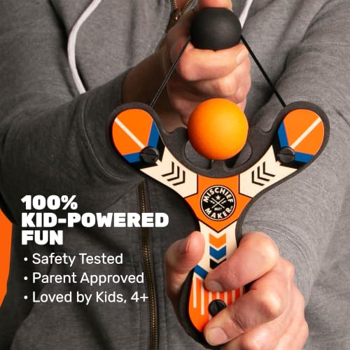 Mischief Maker® Wooden Slingshot for Kids with Soft Foam Balls (4 Count)