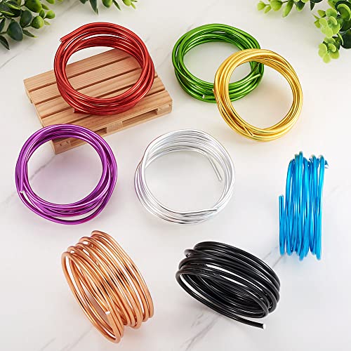 52 Feet 6 Gauge Aluminum Wire 8 Colors Bendable Metal Sculpting Wire for Jewelry Craft