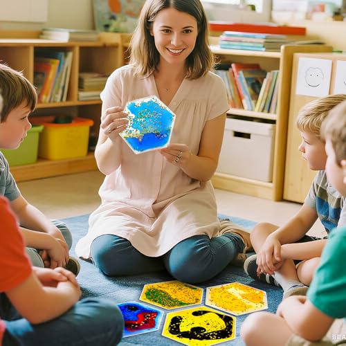 Liquid Sensory Tiles for Kids 3+ (12 Count)