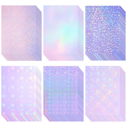 60 Sheets Holographic Laminate Sheets (60 Count)