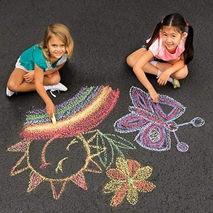 Color Splash S&S Worldwide Sidewalk Chalk Bulk Set (126 Count)
