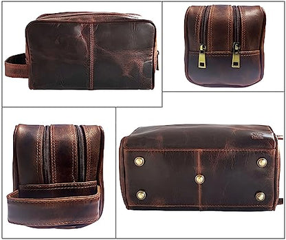 Leather Toiletry Bag for Men