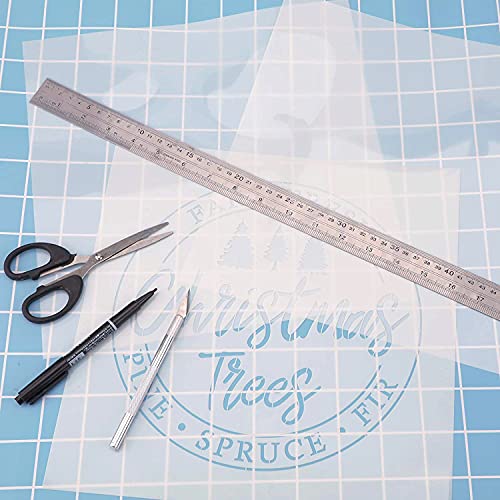 24 Pack 4 Mil Clear Mylar Stencil Sheets