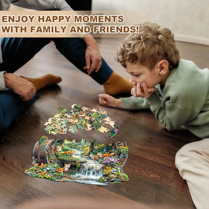 Wooden Puzzles Adults Fox Jigsaw Puzzle 8.5 * 8.1in (100 Count)
