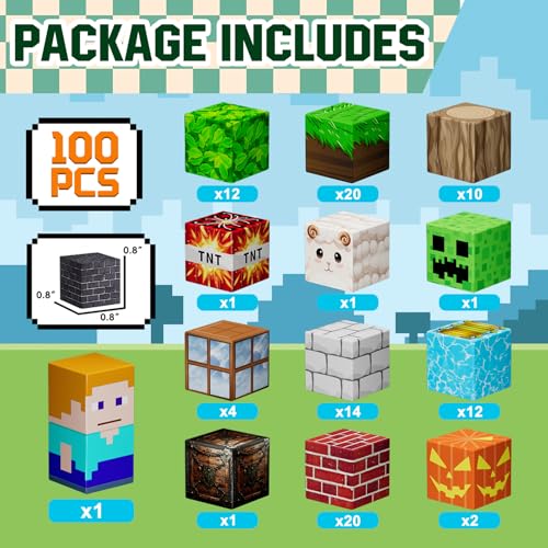100 PCS Magnetic Blocks (100 Count)