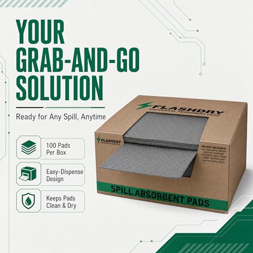 FLASHDRY Universal Spill Absorbent Pads (300 Count)
