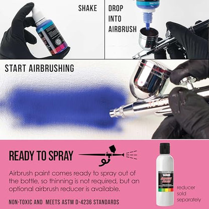 Opaque Pure Pink Acrylic Airbrush Paint