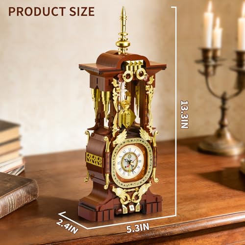Retro Clock Building Set for Adults (879 Count)