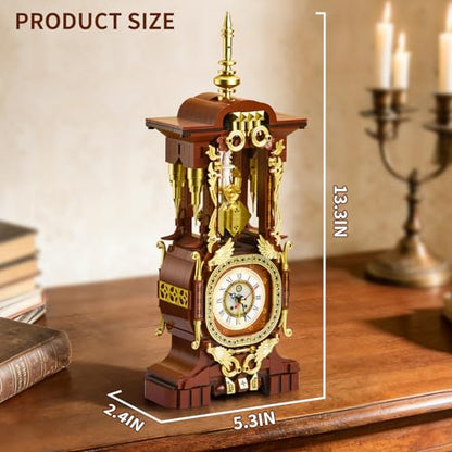Retro Clock Building Set for Adults (879 Count)