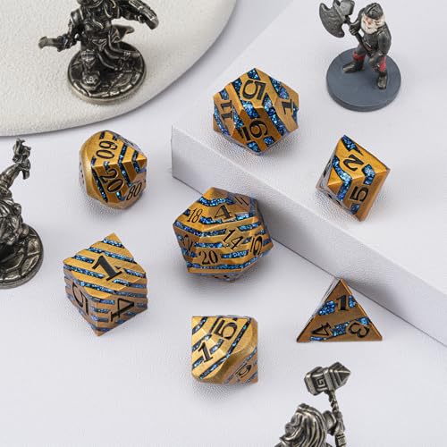 Premium Inlay Metal Dice Set