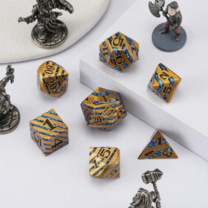 Premium Inlay Metal Dice Set