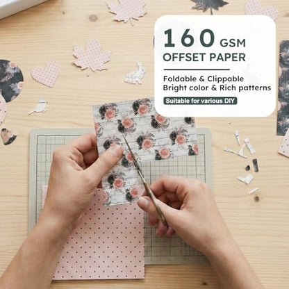 24 Sheets 6in Flowers Scrapbook Paper Pad (24 Count)
