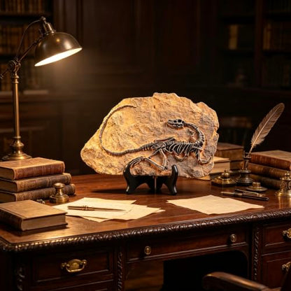 Resin Dinosaur Fossil Statue Model Simulated Skeleton Home Office Display Decorative Craft Box Decoration