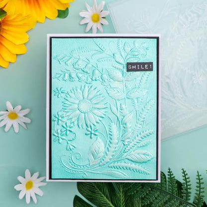 3D Embossing Folders Sunflowers Leaves Textured for Card Making