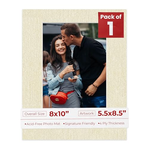 8x10 Mat Bevel Cut for 5.5x8.5 Photos