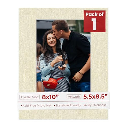 8x10 Mat Bevel Cut for 5.5x8.5 Photos