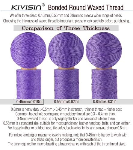 12 Multicolor Round Waxed Thread (12 Color)