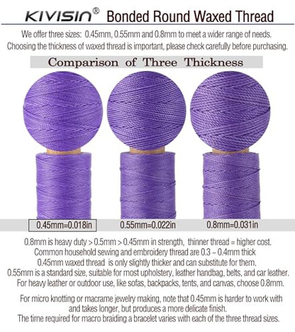12 Multicolor Round Waxed Thread (12 Color)