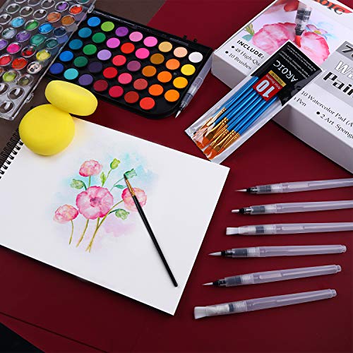 48 Colors Watercolor Paint Set for Adults and Beginners (10.14 Fl Oz)