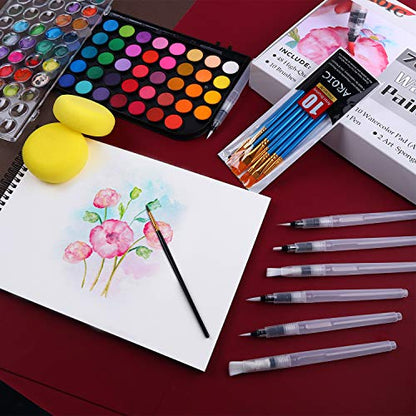 48 Colors Watercolor Paint Set for Adults and Beginners (10.14 Fl Oz)