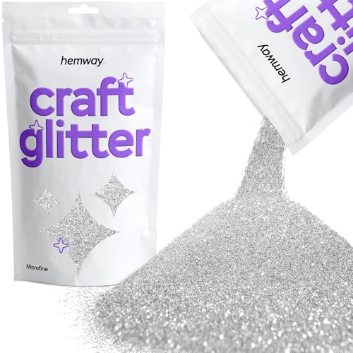 Craft Glitter Silver 100g Microfine Glitter (100 Gram)