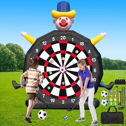 14FT Giant Inflatable Soccer Dart Board Kickball Set for Kids