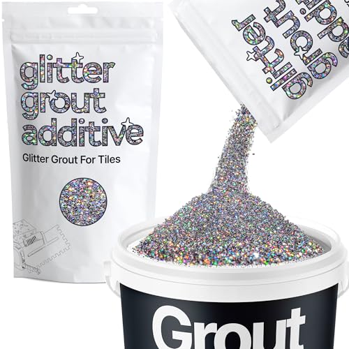 Gun Metal Grey Holographic Glitter Grout Additive 100g (3.52 Ounce)