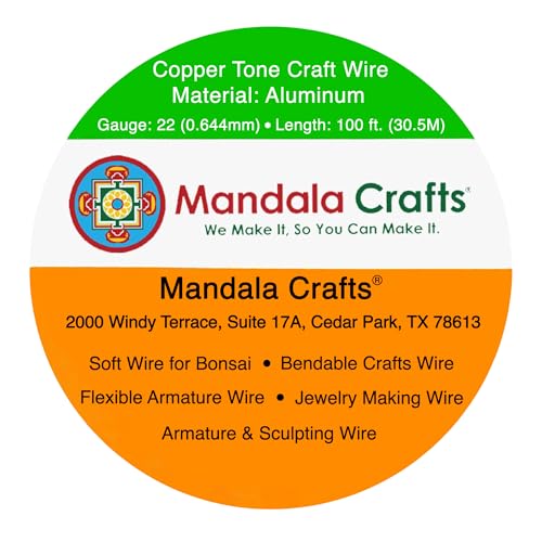 22 Gauge Copper Tone Anodized Aluminum Craft Wire (100 Foot)
