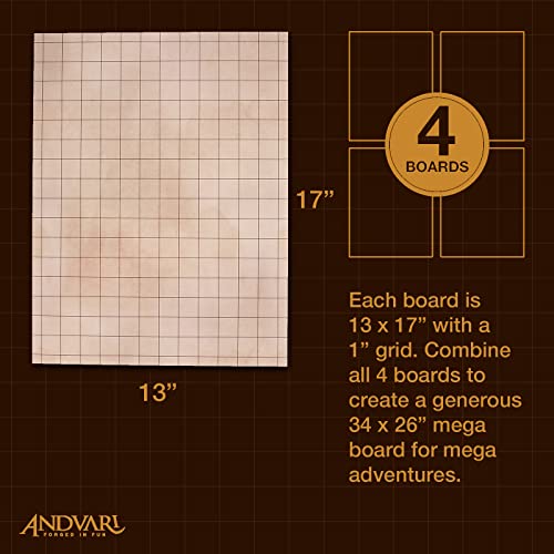 Battle Mat with Grid for Dungeons Role Playing Tabletop Dragons Game