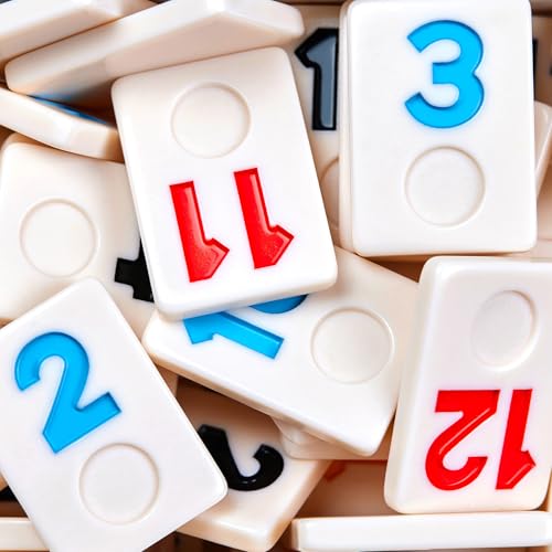 Rummy Cube Game Set with 4 Wooden Racks