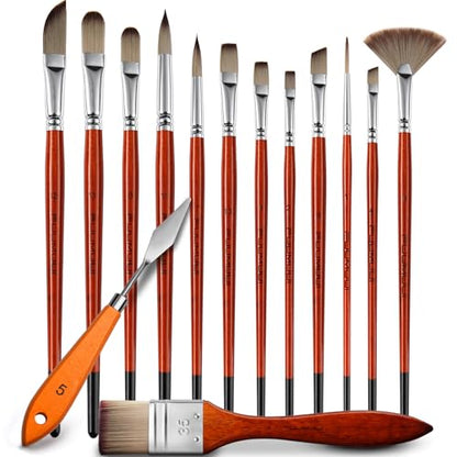 14pcs Acrylic Paint Brushes (14 Count)