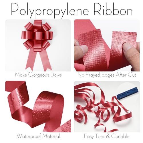 2.5 Inch Red Polypropylene Ribbon