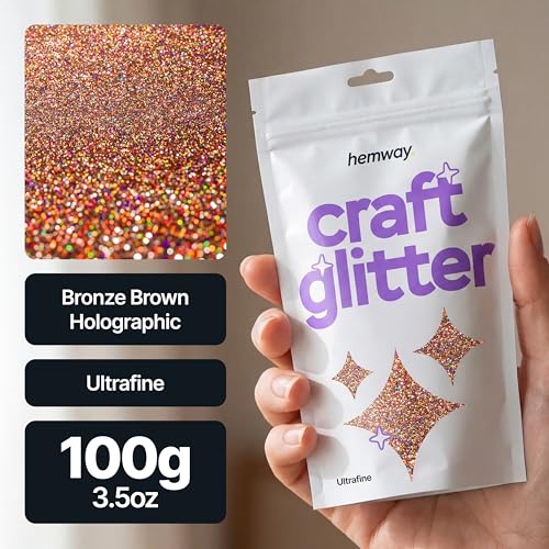 Craft Glitter Bronze Brown Holographic 100g Ultrafine Glitter (3.5 Ounce)